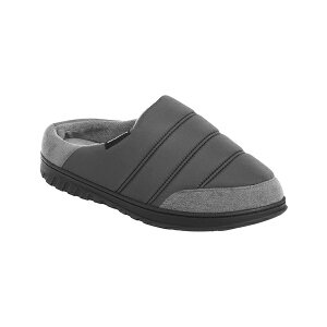 EFU[v[t Y T_ V[Y Men's Nylon Puffer Clog with Microplush Lining Indoor-Outdoor Sole Slipper Medium Grey