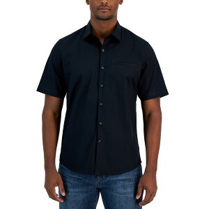 At@j Y Vc gbvX Men's Modern Classic-Fit Stretch Solid Button-Down Shirt, Created for Macy's Deep Black