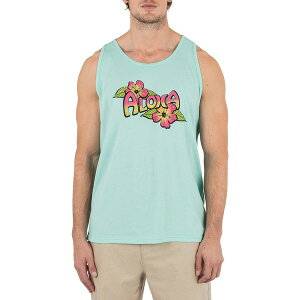 n[[ Y Vc gbvX Men's Aloha Tank Top Tropical mist heather