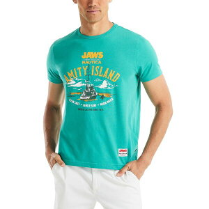 iEeBJ Y Vc gbvX JAWS x Men's Classic-Fit Graphic T-Shirt Wave Green