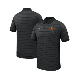 �i�C�L �����Y �V���c �g�b�v�X Men's Black Iowa State Cyclones 2025 Early SeasonCoaches Sideline Victory Stripe Performance Polo Shirt Black