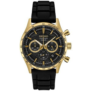 ZCR[ Y rv ANZT[ Men's Chronograph Essentials Black Silicone Strap Watch 43mm Black