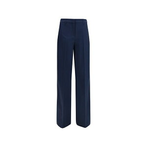 �g�D���[ ���C���� ���f�B�[�X �J�W���A���p���c �{�g���X Niki button trousers Blue