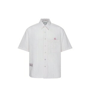 �E�[�����~ �����Y �V���c �g�b�v�X Stripe-pattern short-sleeve shirt Neutrals