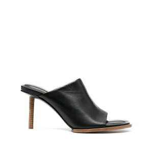 �W���N�G���X ���f�B�[�X �T���_�� �V���[�Y 90mm les mules rond carr?? sandals Black