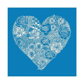 エルエーポップアート レディース トートバッグ バッグ Heart Flowers - Small Word Art Tote Bag Sapphire