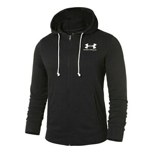 Under Armour A_[A[}[ Y Xj[J[ yUnder Armour Rival Terry Hooded Jacket 'Black' 1370409-001z TCY US_M_L
