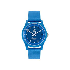 アディダス レディース 腕時計 アクセサリー Unisex Solar Project One Blue Resin Strap Watch 39mm Blue