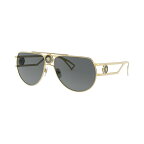 ヴェルサーチ メンズ サングラス・アイウェア アクセサリー Men's Sunglasses, VE2225 GOLD/GREY