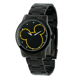 イーウォッチファクトリー メンズ 腕時計 アクセサリー Disney Mickey Mouse Men's Black Alloy Watch Black