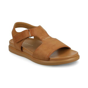 �W���[�j�[�R���N�V���� ���f�B�[�X �T���_�� �V���[�Y Women's Mira Footbed Flat Sandals Cognac