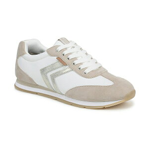 hN^[EV[ fB[X Xj[J[ V[Y Women's Comeback Closed Round Toe Lace Up Sneakers Oyster/White Suede/Nylon Fabric