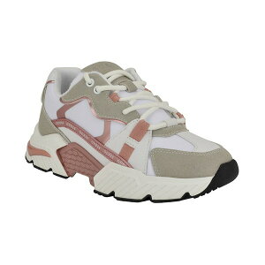 QX fB[X Xj[J[ V[Y Women's Carrli Sporty Chunky Lace-Up Sneakers White/Rose Pink Multi