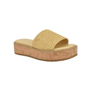 JoNC fB[X T_ V[Y Women's Arzelia Single Band Platform Slip-On Sandals Natural Woven