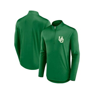 �t�@�i�e�B�N�X �����Y �p�[�J�[�E�X�E�F�b�g�V���c �A�E�^�[ Men's Green Oregon Ducks Quarterback Mock Neck Quarter-Zip Top Green