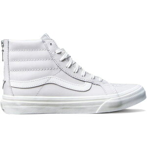 Vans �o���Y ���f�B�[�X �X�j�[�J�[ �yVans Sk8-Hi Slim Zip Leather White Wind Blanc de Blanc (Women's)�z �T�C�Y US_5(22.0cm) White/Wind/Blanc de Blanc