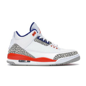 Jordan �W���[�_�� �����Y �X�j�[�J�[ �yJordan 3 Retro Knicks�z �T�C�Y US_8(26.0cm) White/Old Royal-University Orange-Tech Grey