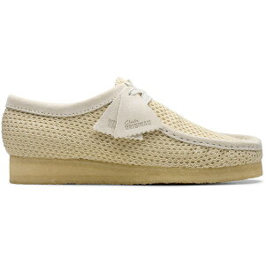 Clarks �N���[�N�X �����Y �X�j�[�J�[ �yClarks Originals Wallabee Off White Mesh�z �T�C�Y US_6.5(24.5cm) Off White Mesh