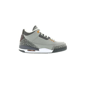Jordan �W���[�_�� �����Y �X�j�[�J�[ �yJordan 3 Retro Cool Grey (2007)�z �T�C�Y US_9.5(27.5cm) Silver/Sport Red-Light Graphite-Orange Peel