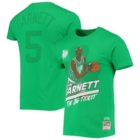 ミッチェル&ネス メンズ Tシャツ トップス Kevin Garnett Boston Celtics Mitchell & Ness Hardwood Classics The Big Ticket Player TShirt Kelly Green