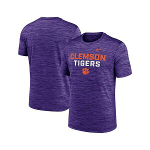 iCL Y Vc gbvX Men's Purple Clemson Tigers Campus Center Stack Velocity Performance T-Shirt Purple