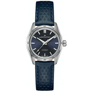 n~g fB[X rv ANZT[ Women's Swiss Automatic Jazzmaster Performer Blue Leather Strap Watch 34mm Blue