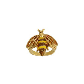 2028 レディース リング アクセサリー Enamel Yellow and Brown Bee Ring Size 8 Yellow Size 8