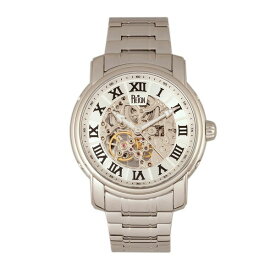 レイン レディース 腕時計 アクセサリー Kahn Automatic White Dial, Skeleton Silver Stainless Steel Watch 45mm Silver