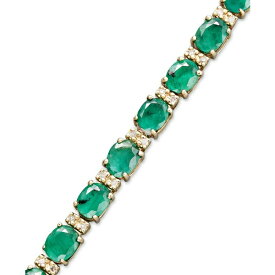 エフィー コレクション レディース ブレスレット・バングル・アンクレット アクセサリー EFFY&reg; Emerald (9-1/3 ct. t.w.) and Diamond (1/4 ct. t.w.) Tennis Bracelet in 14k Gold (Also Available in Brasilica by EFFY&reg; Sapphire) Emerald