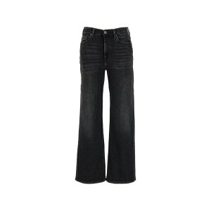 �G�[�W�[�W�[���Y ���f�B�[�X �f�j���p���c �{�g���X Faded-effect wide-leg jeans Grey