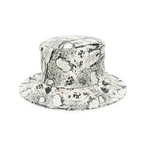 �A���x���^ �t�F���b�e�B ���f�B�[�X �X�q �A�N�Z�T���[ Python-print leather hat White