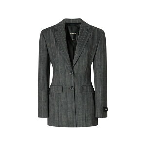 �s���R ���f�B�[�X �W���P�b�g���u���]�� �A�E�^�[ Pinstripe-pattern single-breasted blazer Grey
