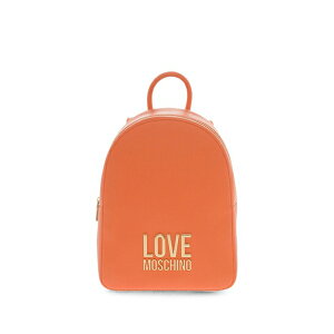 ���X�L�[�m ���f�B�[�X �o�b�N�p�b�N�E�����b�N�T�b�N �o�b�O Logo-plaque pebbled-effect backpack Orange