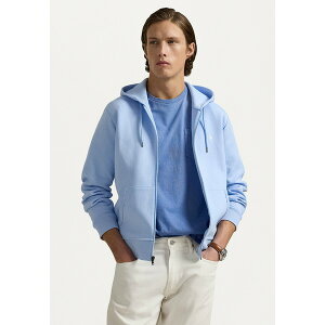 t[ Y T_ V[Y DOUBLE-KNIT FULL-ZIP HOODIE - Zip-up sweatshirt - office blue