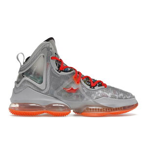 Nike �i�C�L �����Y �X�j�[�J�[ �yNike LeBron 19 Fast Food Bright Crimson�z �T�C�Y US_8(26.0cm) Grey Fog/Roma Green-Total Orange-Bright Crimson-Brown Basalt