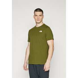 ノースフェイス メンズ バスケットボール スポーツ REDBOX TEE - Print T-shirt - forest olive/desert rust