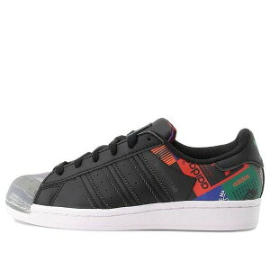 adidas �A�f�B�_�X �����Y �X�j�[�J�[ �yadidas Originals Superstar Shoes 'Core Black Purple Green' GX2716�z �T�C�Y US_M_4