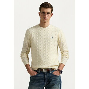 t[ Y jbg&Z[^[ AE^[ CABLE-KNIT COTTON QUARTER-ZIP JUMPER - Jumper - andover cream