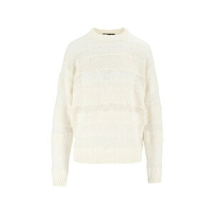 �t�@�r�A�i �t�B���b�s ���f�B�[�X �j�b�g&�Z�[�^�[ �A�E�^�[ Sequin-embellished striped sweater Neutrals