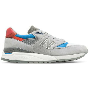 New Balance �j���[�o�����X �����Y �X�j�[�J�[ �yNew Balance 998 Grey Light Blue Red�z �T�C�Y US_9.5(27.5cm) Grey/Light Blue-Red
