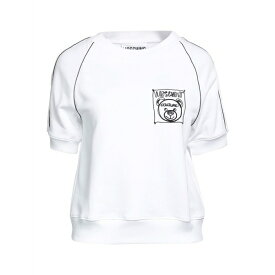 【送料無料】 モスキーノ レディース パーカー・スウェットシャツ アウター Sweatshirts White