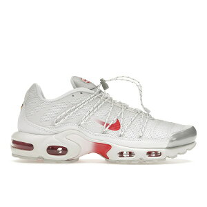 Nike �i�C�L ���f�B�[�X �X�j�[�J�[ �yNike Air Max Plus Lace Utility White University Red (Women's)�z �T�C�Y US_8(25.0cm) White/Metallic Silver-Summit White-University Red