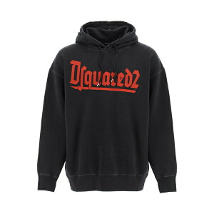 �f�B�[�X�N�G�A�[�h �����Y �p�[�J�[�E�X�E�F�b�g�V���c �A�E�^�[ Logo Print Hoodie Anthracite
