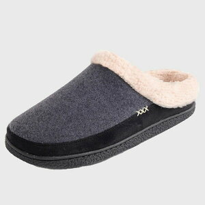 ApC XCX Y T_ V[Y Mens Memory Foam Clog Slippers Fleece Fuzzy Slip On House Shoes Gray