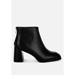 ���O �A���h �R�[ ���f�B�[�X �u�[�c �V���[�Y Armada Genuine Leather Square Toe Boots Black