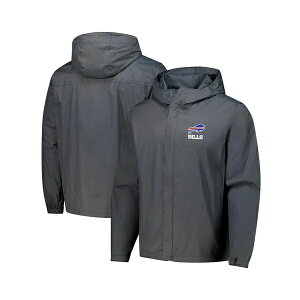 _ubN Y WPbgu] AE^[ Men's Graphite Buffalo Bills Tropic Waterproof Packable Full-Zip Hoodie Jacket Graphite