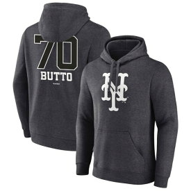 ファナティクス メンズ パーカー・スウェットシャツ アウター New York Mets Fanatics Branded Personalized Monochrome Name & Number Pullover Hoodie Charcoal