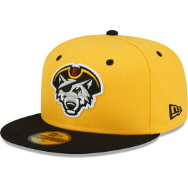 ニューエラ メンズ 帽子 アクセサリー Erie SeaWolves New Era Authentic Collection Alternate Logo 59FIFTY Fitted Hat Yellow