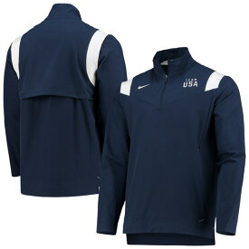 ナイキ メンズ ジャケット＆ブルゾン アウター Team USA Nike OnField QuarterZip Jacket Navy