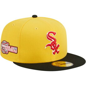 ニューエラ メンズ 帽子 アクセサリー Chicago White Sox New Era Grilled 59FIFTY Fitted Hat Yellow/Black